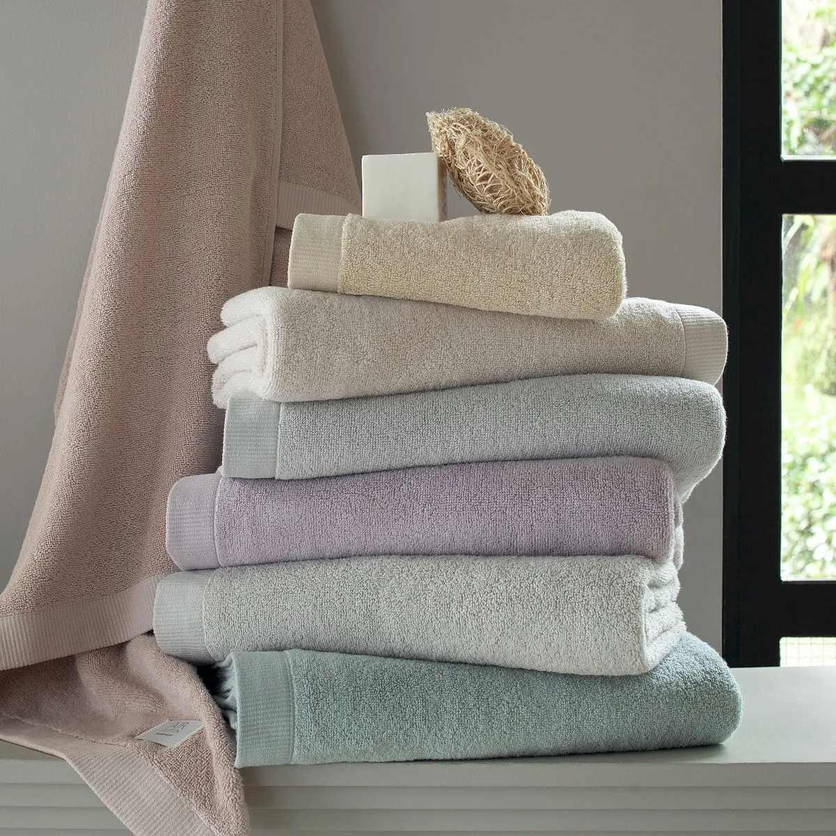 Toalha de banho + rosto air cotton - branco