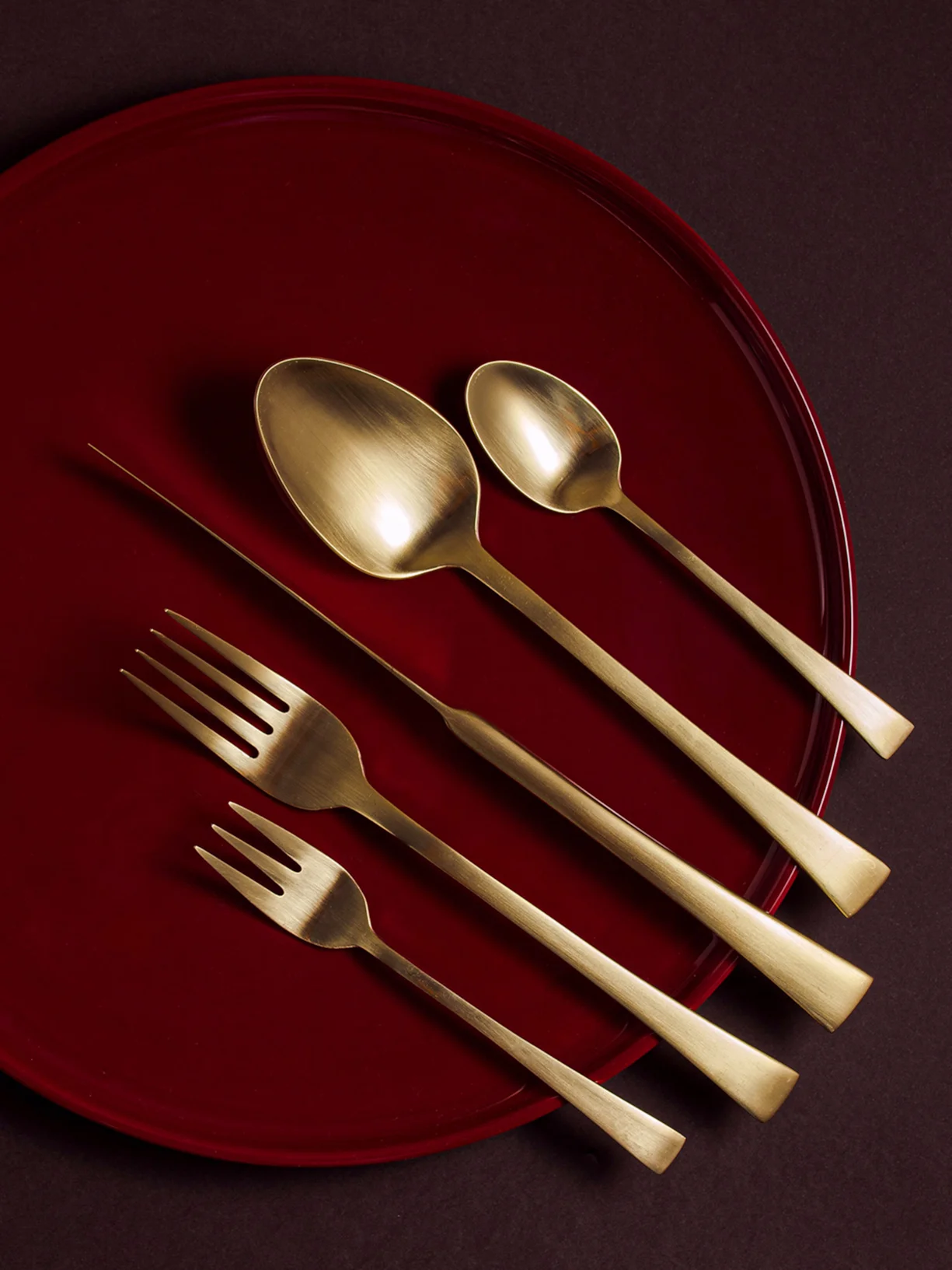 kit talheres Berna 30 pçs - dourado fosco