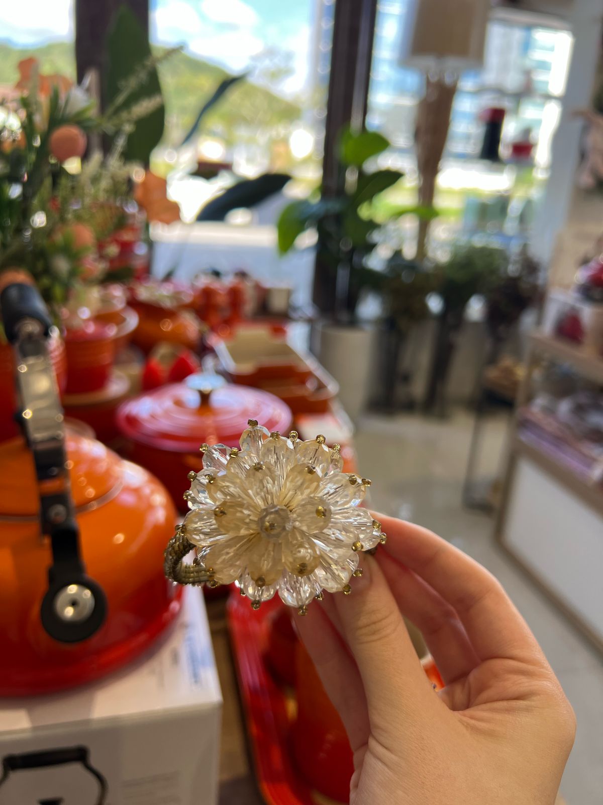 Anel guardanapo pedra