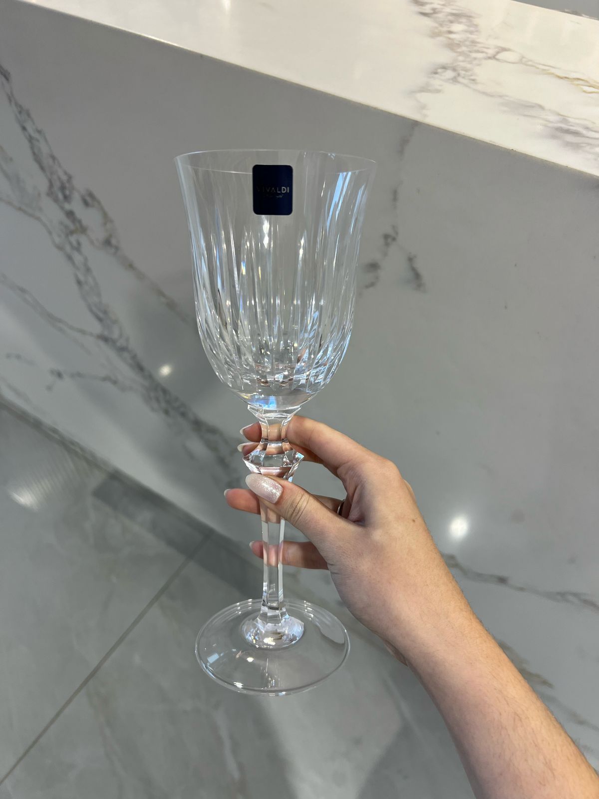 Taça cristal lapidado