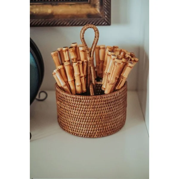 Suporte para talheres - palha