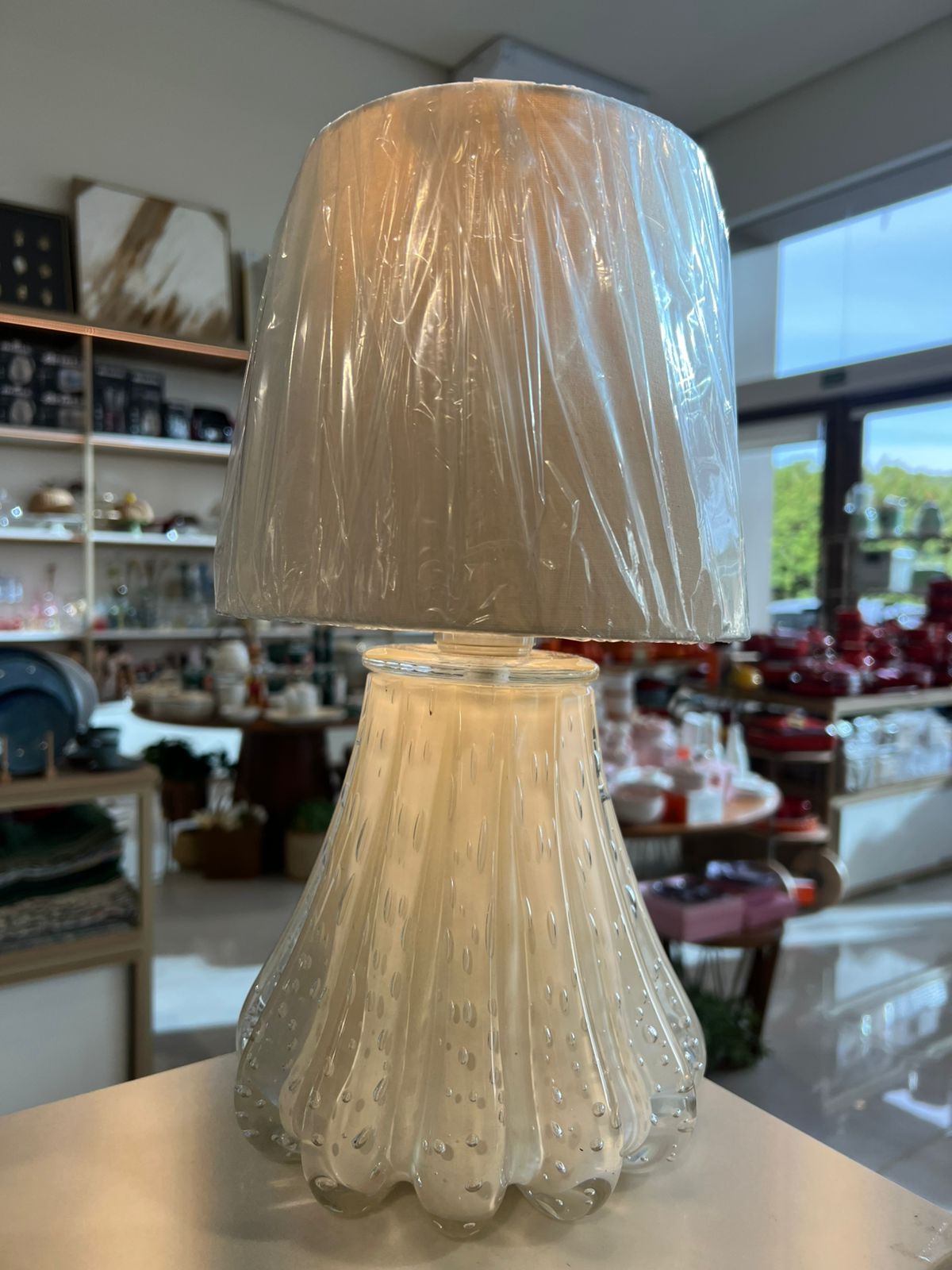 Abajur murano - creme