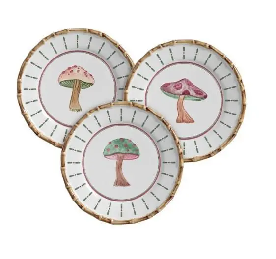 Prato lanche cogumelo (4 de cada estampa)