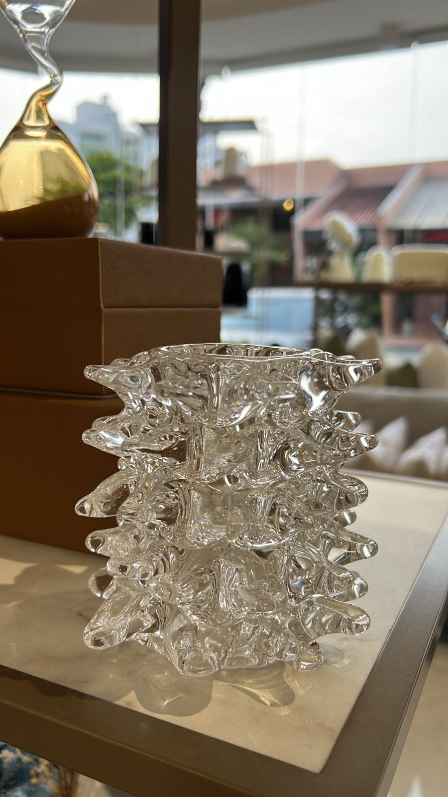 Vaso cristal murano - transparente