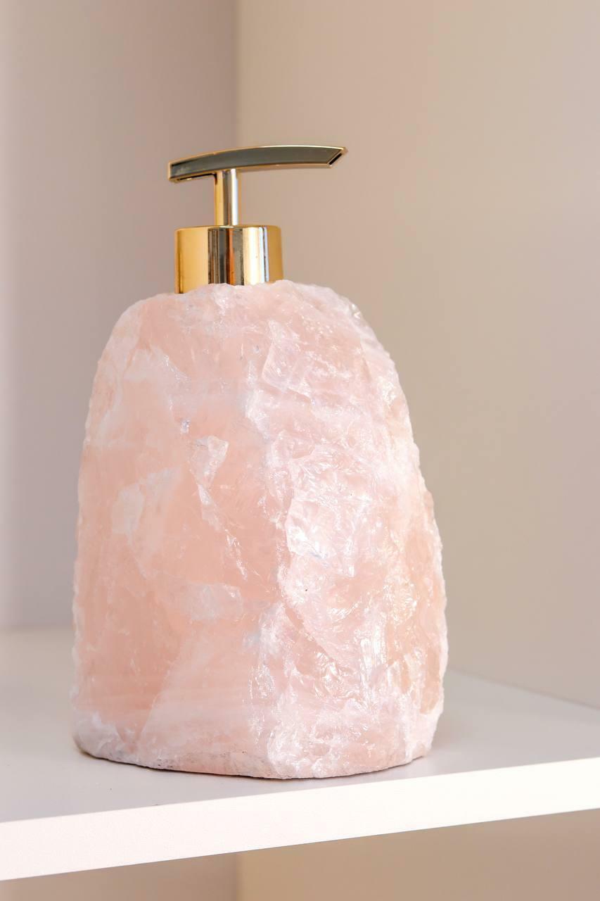 Saboneteira quartzo rosa