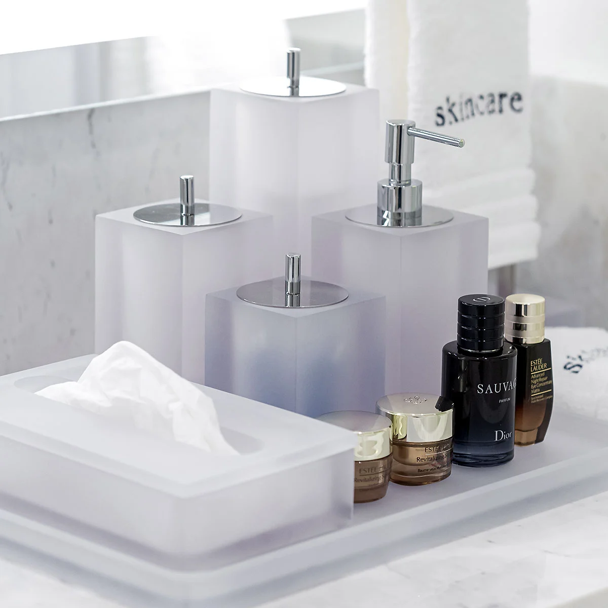 Porta toalha papel - acrílico branco