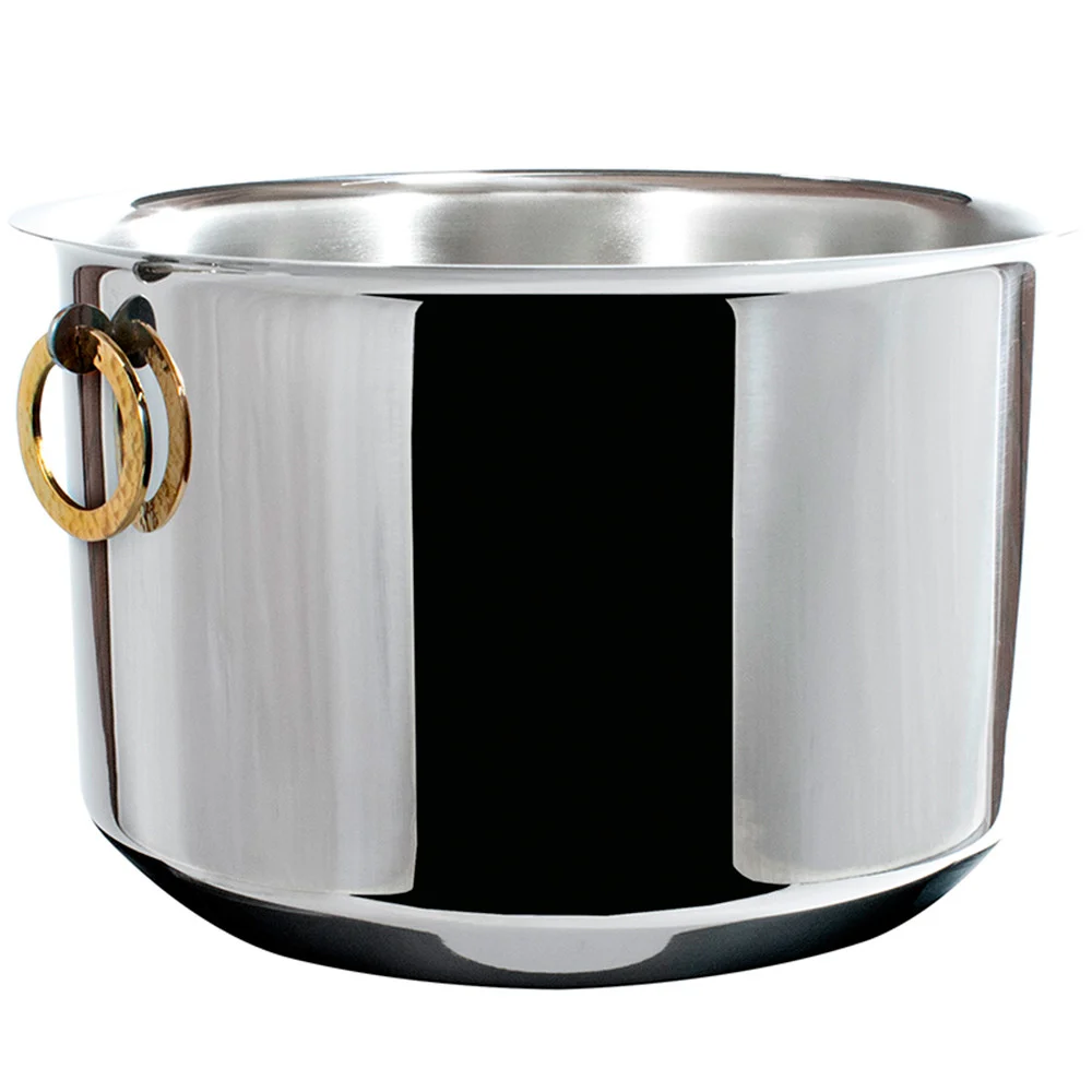 Champanheira prata com dourado