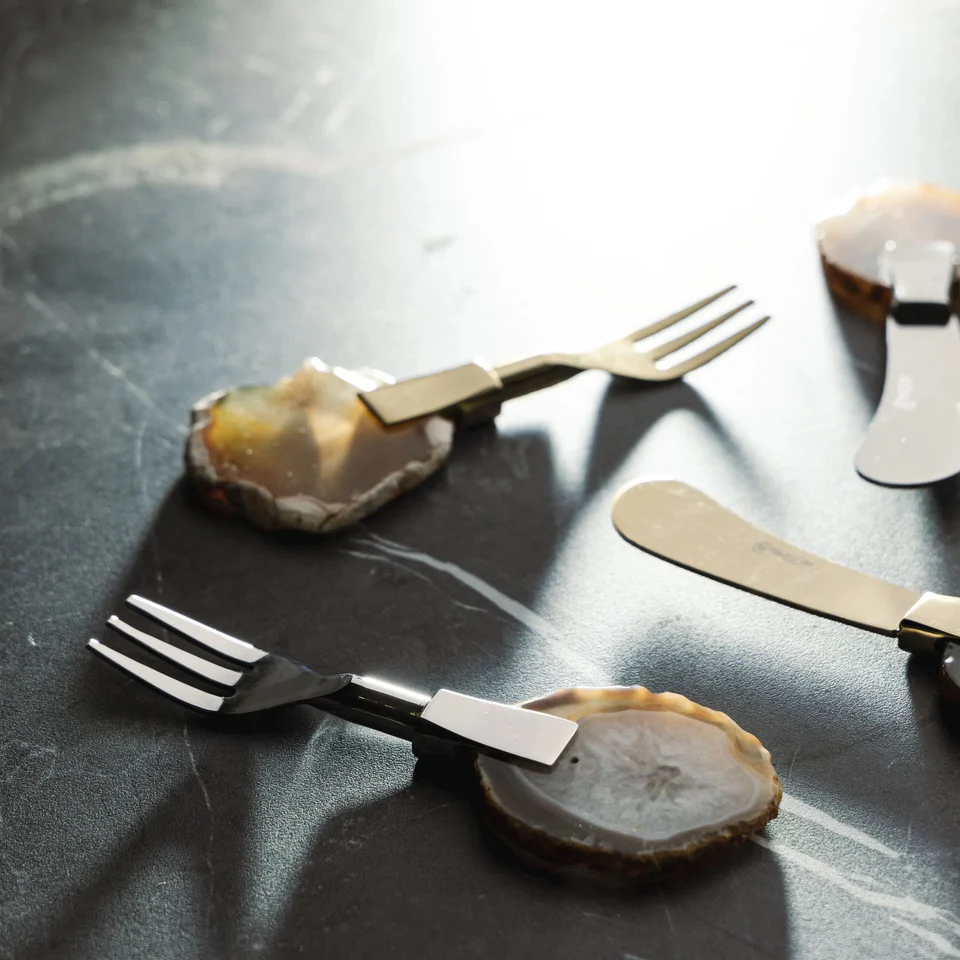 Kit garfos para petisco com pedra