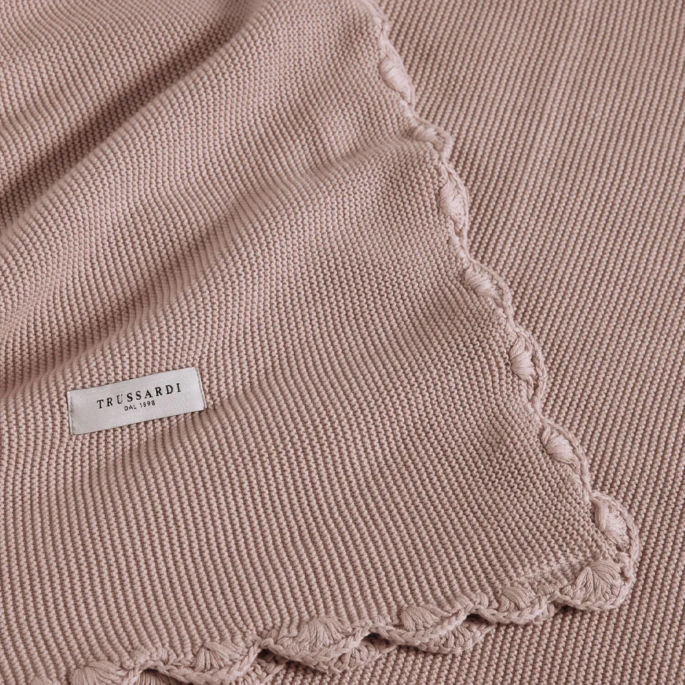 Manta tricô Giovanella - rosa