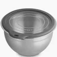 Bowl inox com tampa de vidro - 23 cm