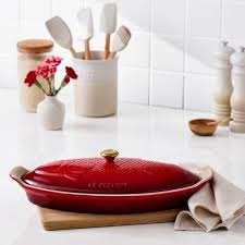 Travessa de cerâmica com tampa - peixe vermelho